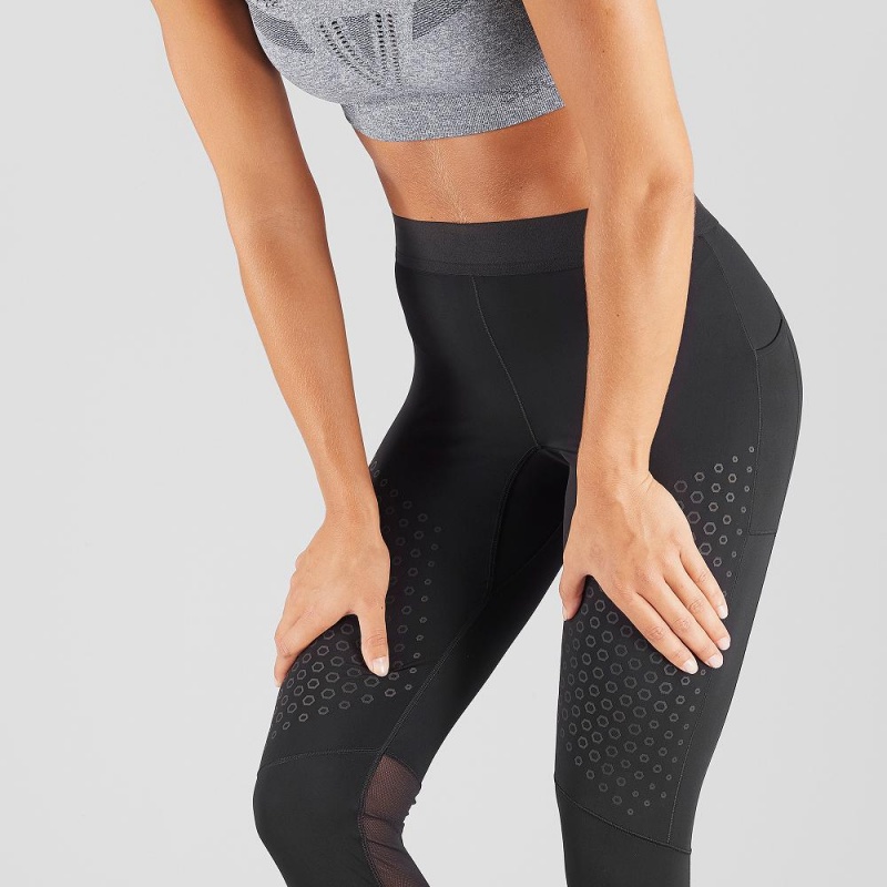 Salomon Support Tight W Tights Svarte | 71490-XNQH