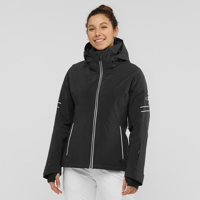 Salomon The Brilliant Jacket W Skijakker Svarte | 03179-XCDR