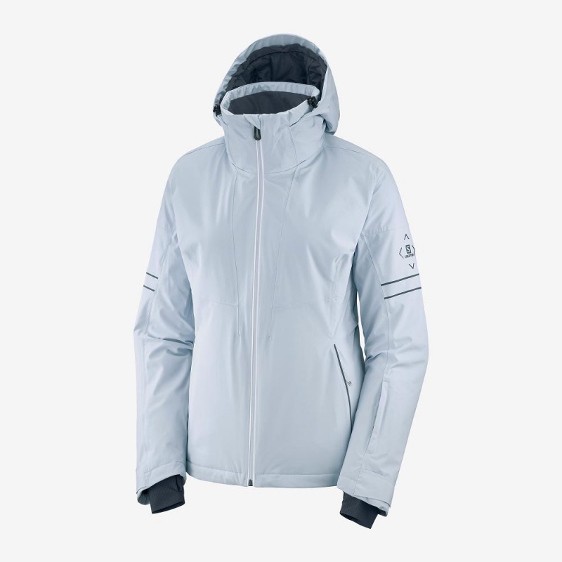 Salomon The Brilliant Jacket W Skijakker Blå | 31895-BRFG