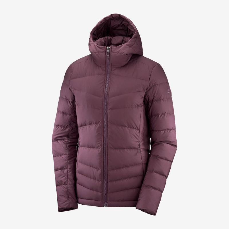 Salomon Transition Down Hoodie W Jakke Lilla | 60783-HTZI