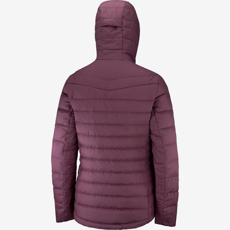 Salomon Transition Down Hoodie W Jakke Lilla | 60783-HTZI