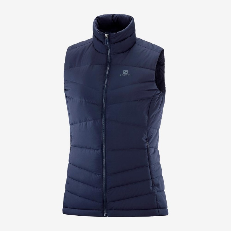 Salomon Transition Down Vest W Jakke Marineblå | 69184-DNBJ