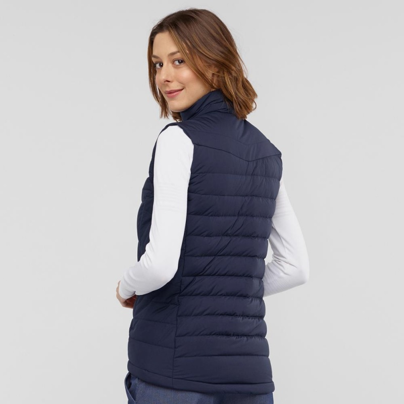 Salomon Transition Down Vest W Jakke Marineblå | 69184-DNBJ