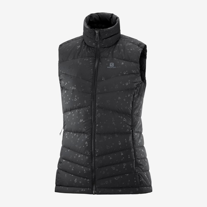 Salomon Transition Down Vest W Jakke Svarte | 71923-YJOL