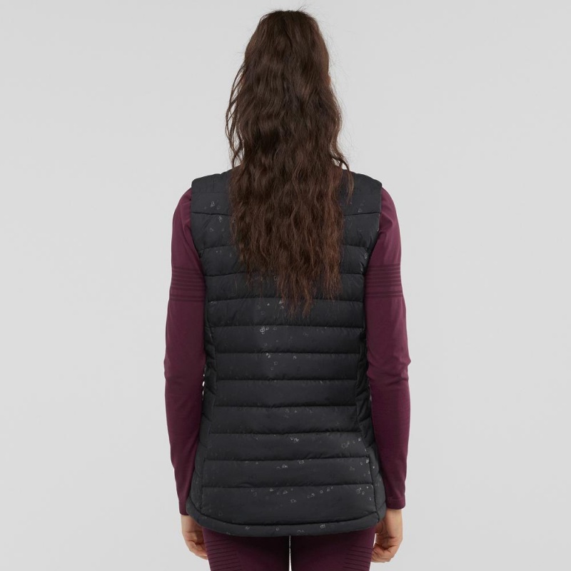 Salomon Transition Down Vest W Jakke Svarte | 71923-YJOL