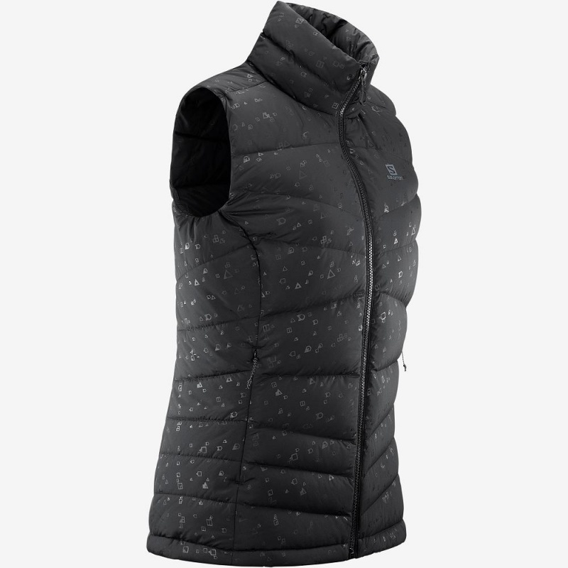 Salomon Transition Down Vest W Jakke Svarte | 71923-YJOL