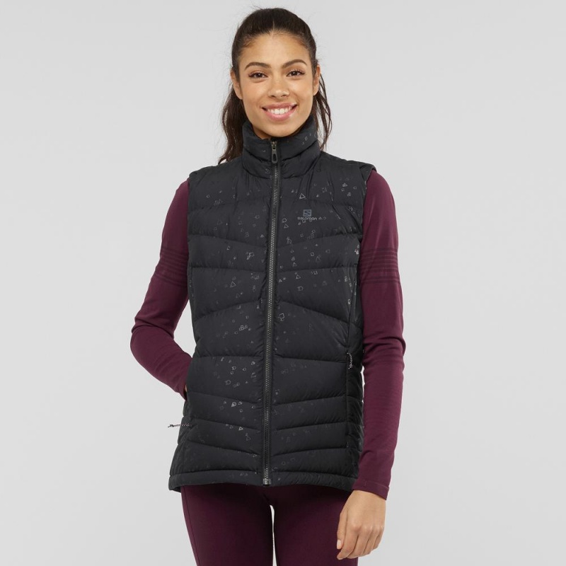 Salomon Transition Down Vest W Jakke Svarte | 71923-YJOL