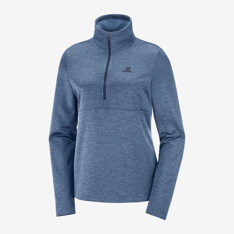 Salomon Transition Half Zip W Skijakker Marineblå | 96045-GNHI