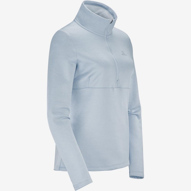 Salomon Transition Half Zip W Skijakker Blå | 23170-ZEGJ