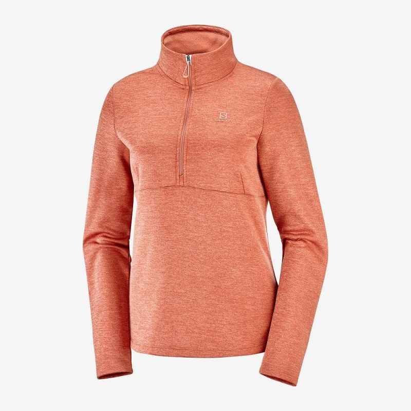 Salomon Transition Half Zip W Skijakker Oransje | 04861-EGFC