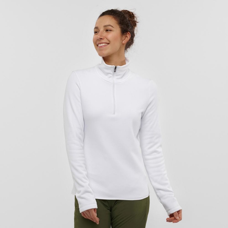 Salomon Warm Ambition Half Zip W Skijakker Hvite | 27094-FXHR