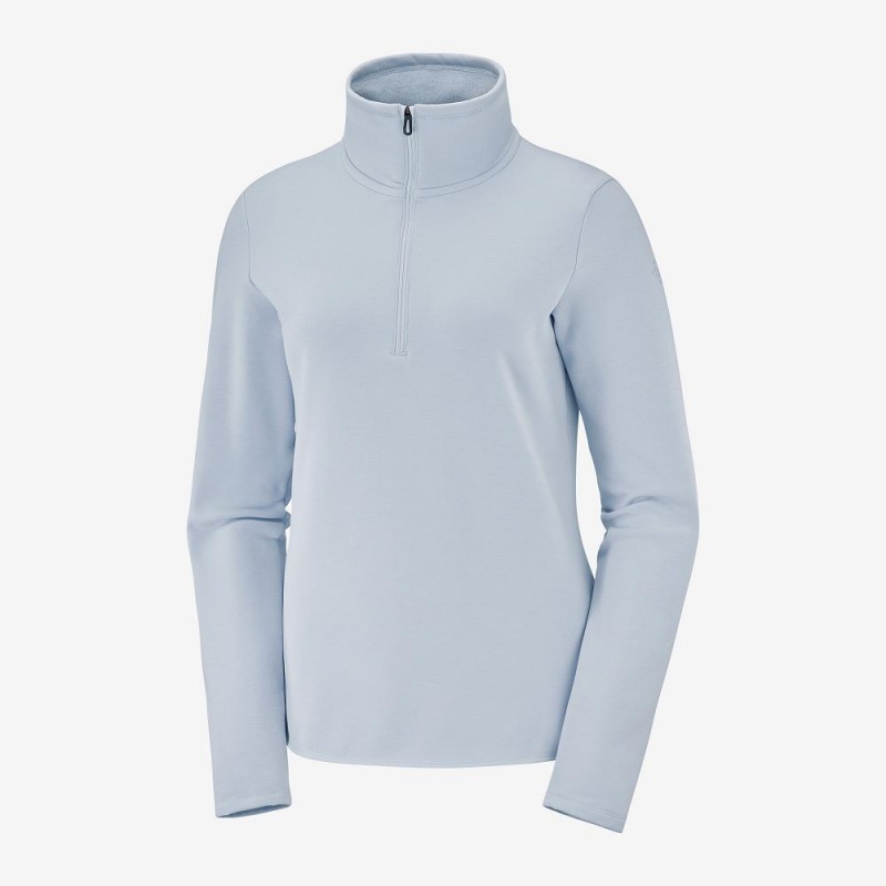 Salomon Warm Ambition Half Zip W Skijakker Blå | 26078-EMXB