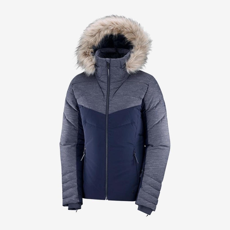 Salomon Warm Ambition Jacket W Skijakker Marineblå | 19236-JPWY