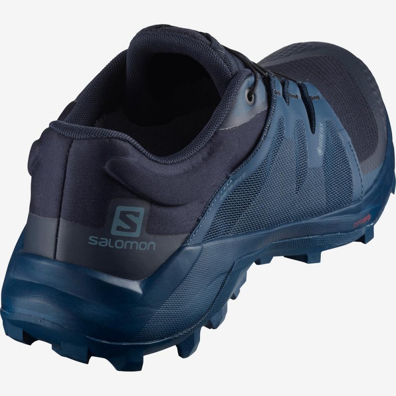 Salomon Wildcross Gtx Trail Løpesko Marineblå | 76102-YMZE