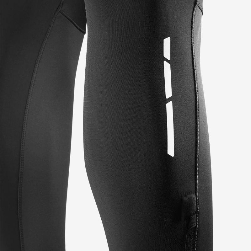 Salomon Windstopper Tight M Tights Svarte | 52196-QKUT