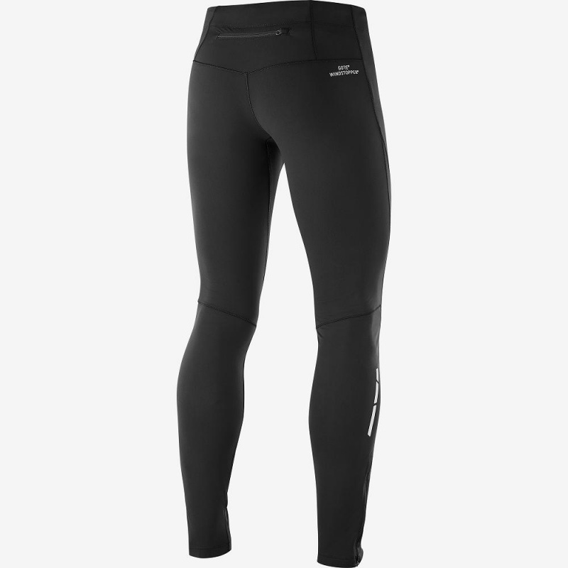 Salomon Windstopper Tight M Tights Svarte | 52196-QKUT