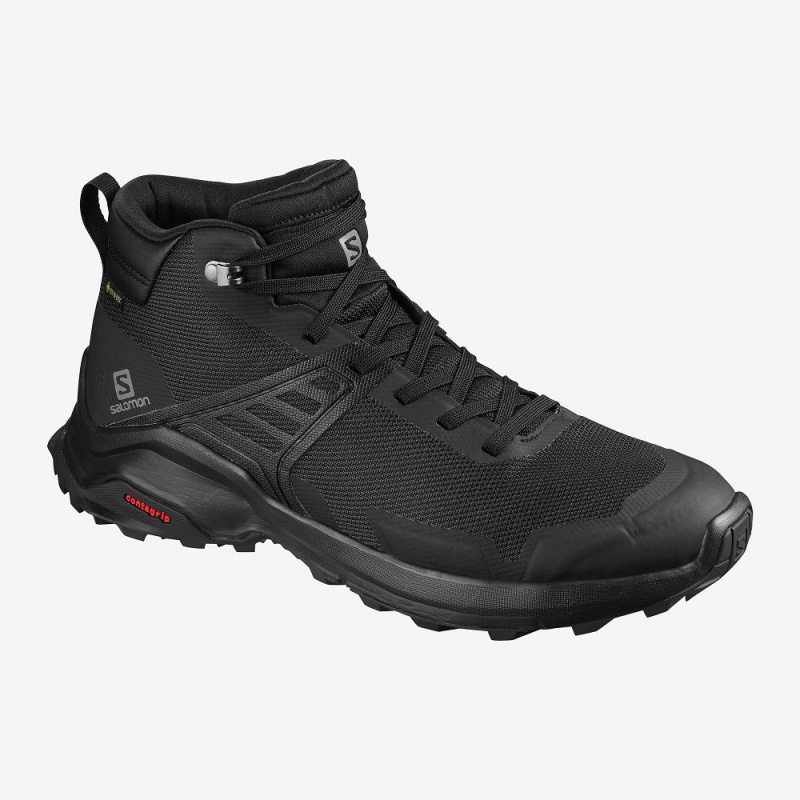 Salomon X Raise Mid Gore-Tex Gå Støvler Svarte | 68354-DRSQ