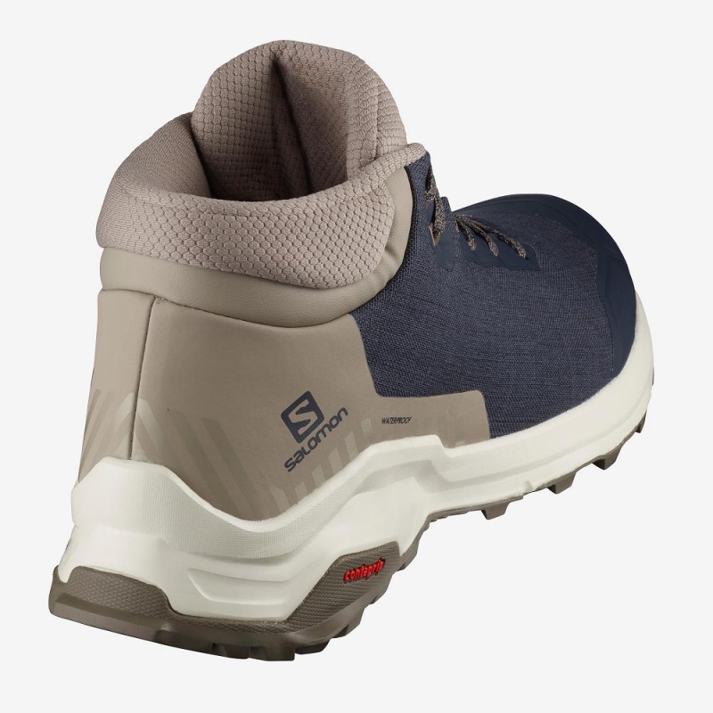 Salomon X Reveal Chukka Climasalomon Vanntette Vinterstøvler Marineblå | 89657-CLNH