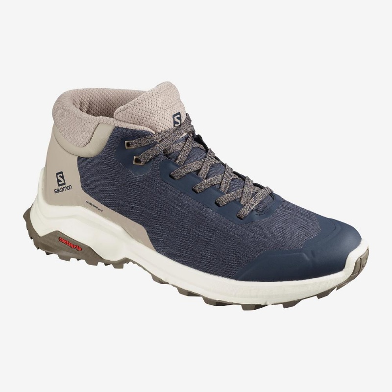 Salomon X Reveal Chukka Climasalomon Vanntette Vinterstøvler Marineblå | 89657-CLNH