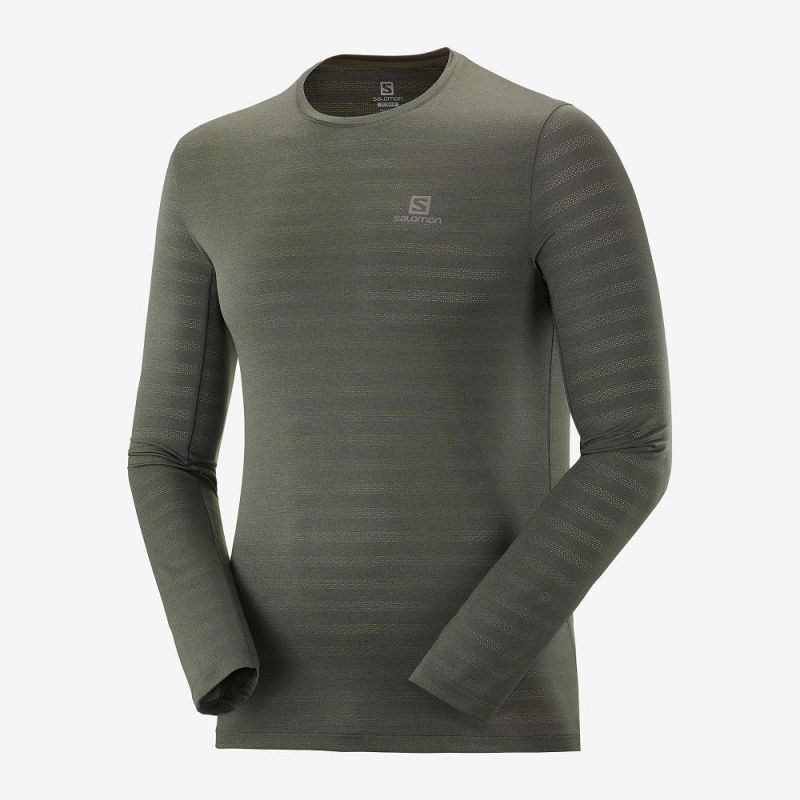 Salomon Xa Ls Tee M Topper Grønn | 63874-GKYL