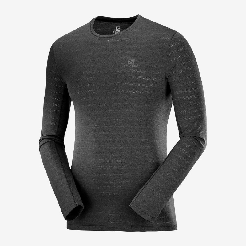 Salomon Xa Ls Tee M Topper Svarte | 31750-MHQA