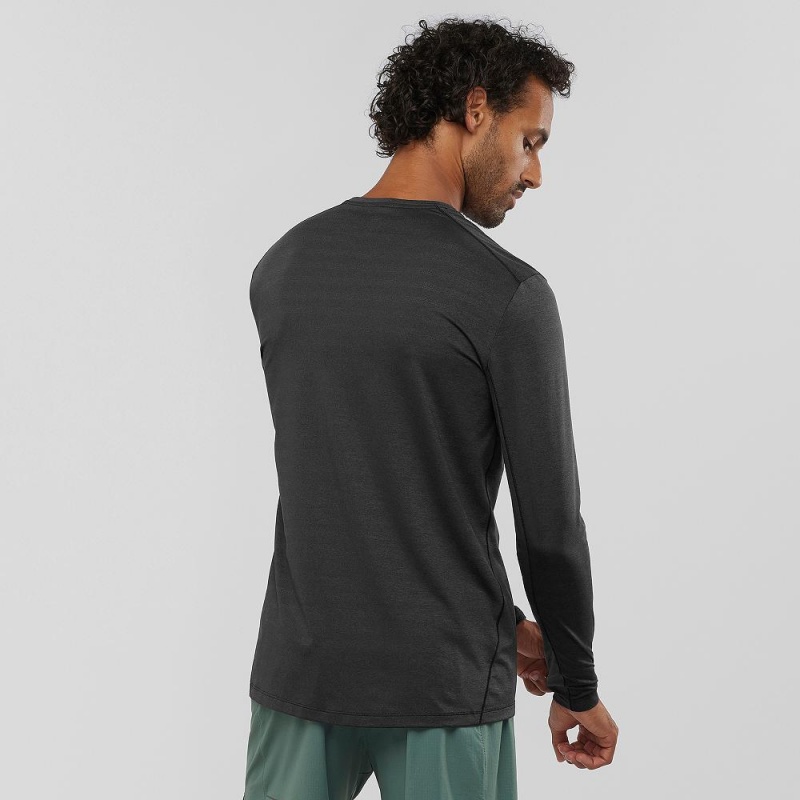 Salomon Xa Ls Tee M Topper Svarte | 31750-MHQA