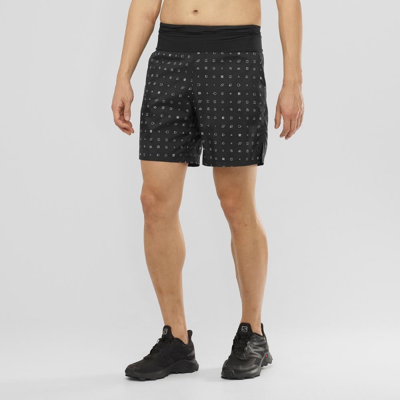 Salomon Xa Trenings Kort M Shorts Svarte | 65039-CSEV